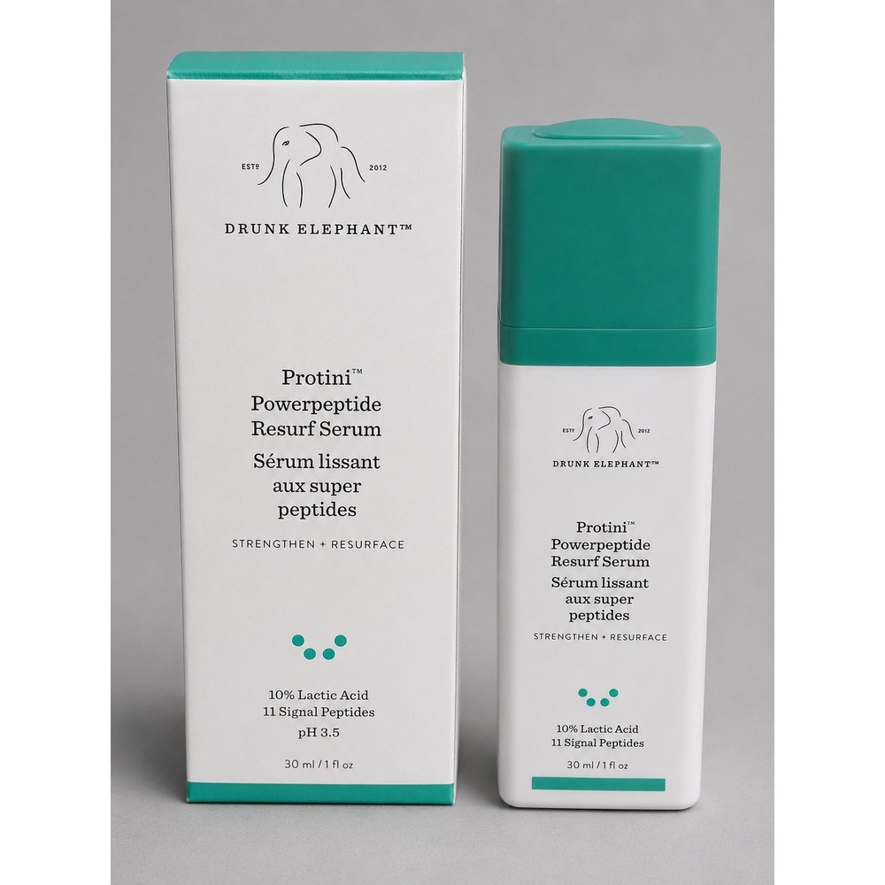 Drunk Elephant Protini Powerpeptide Resurf Serum 10% Lactic Acid 30ml 1fl oz NEW